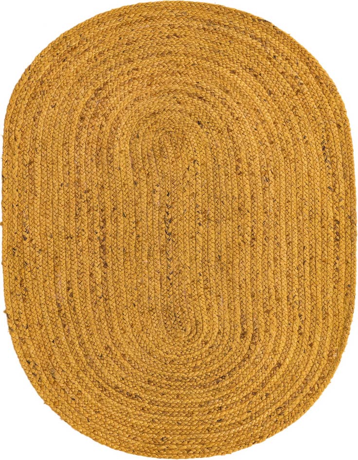 Detail image of 3' 3 x 5' 1  Hand Braided Jute Oval Rug
