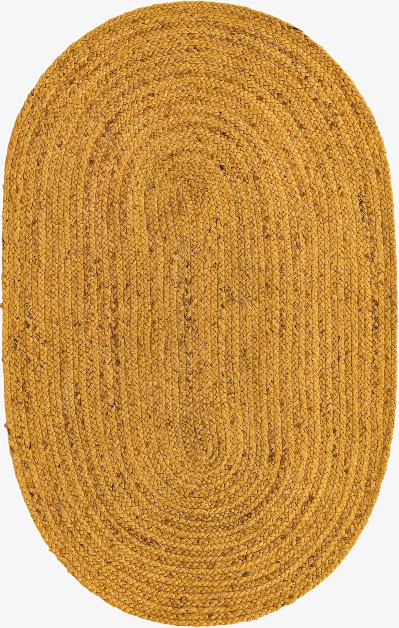 3' 3 x 5' 1  Hand Braided Jute Oval Rug