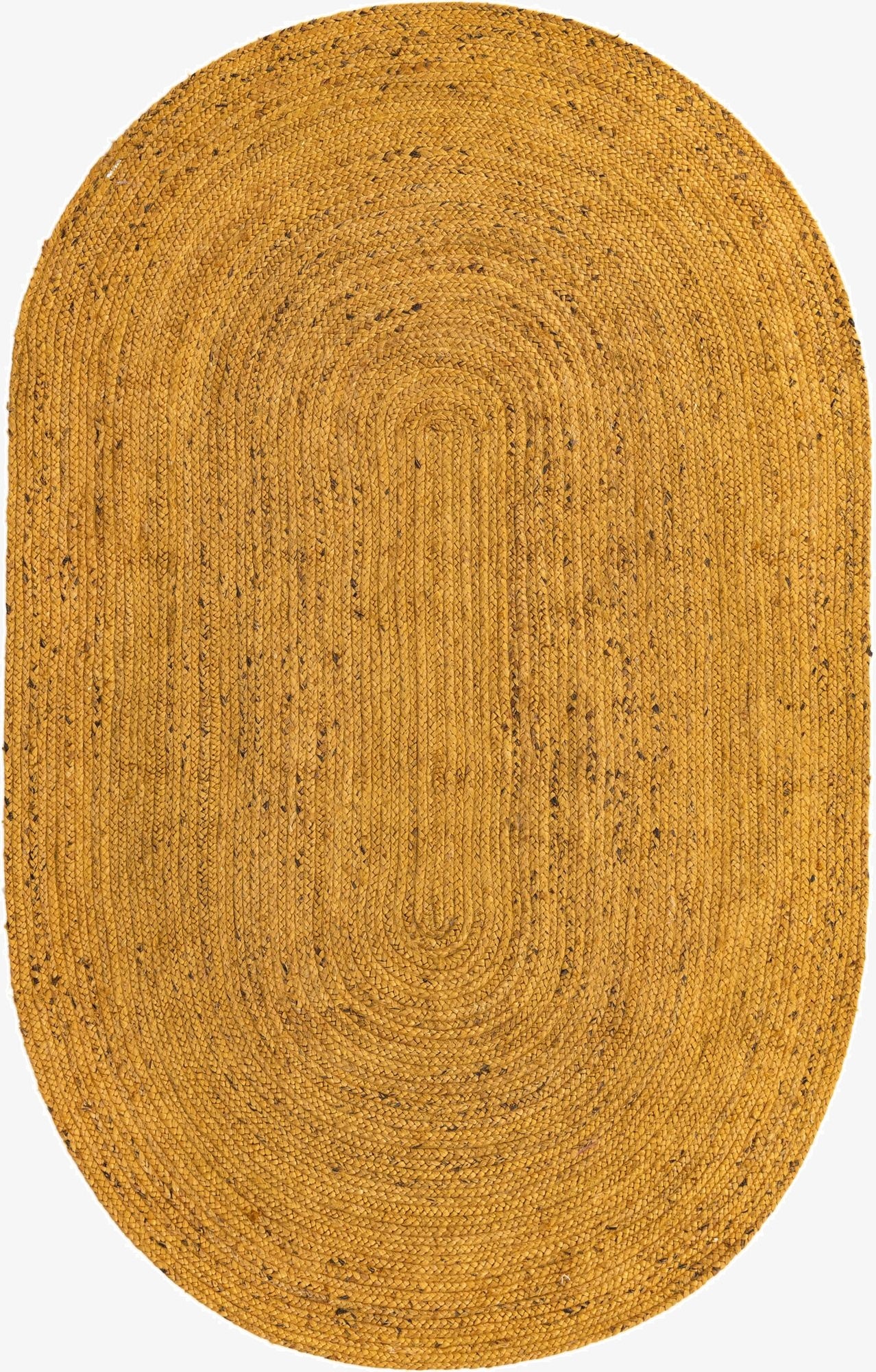 5' 1 x 8'  Hand Braided Jute Oval Rug