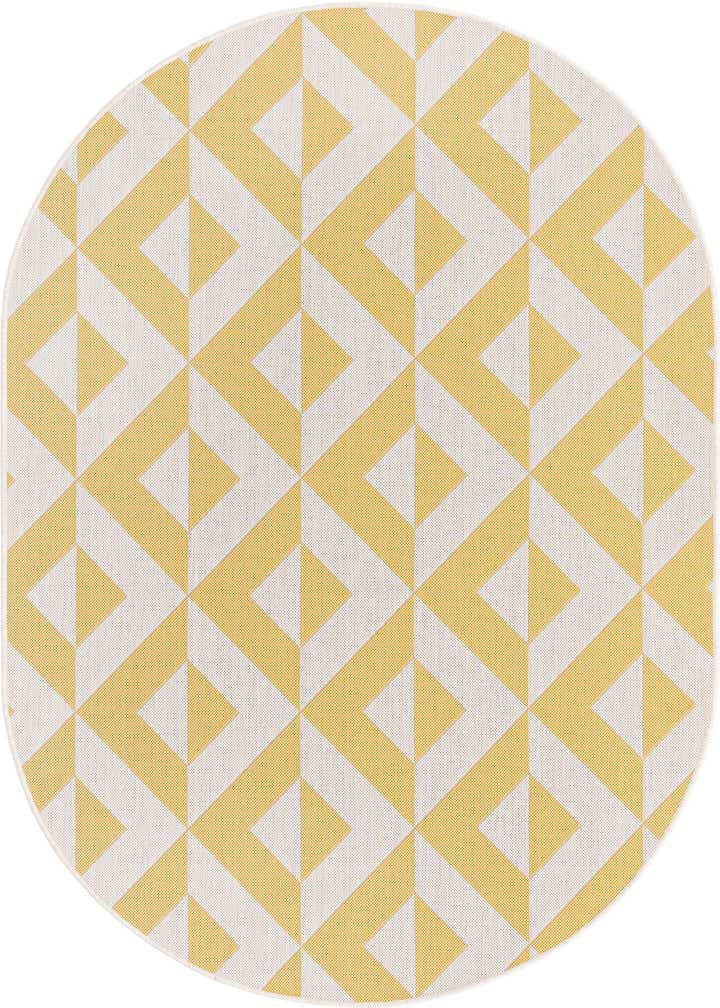 5' 3 x 8' Easy-Clean Jill Zarin Napa Indoor / Outdoor Oval Rug