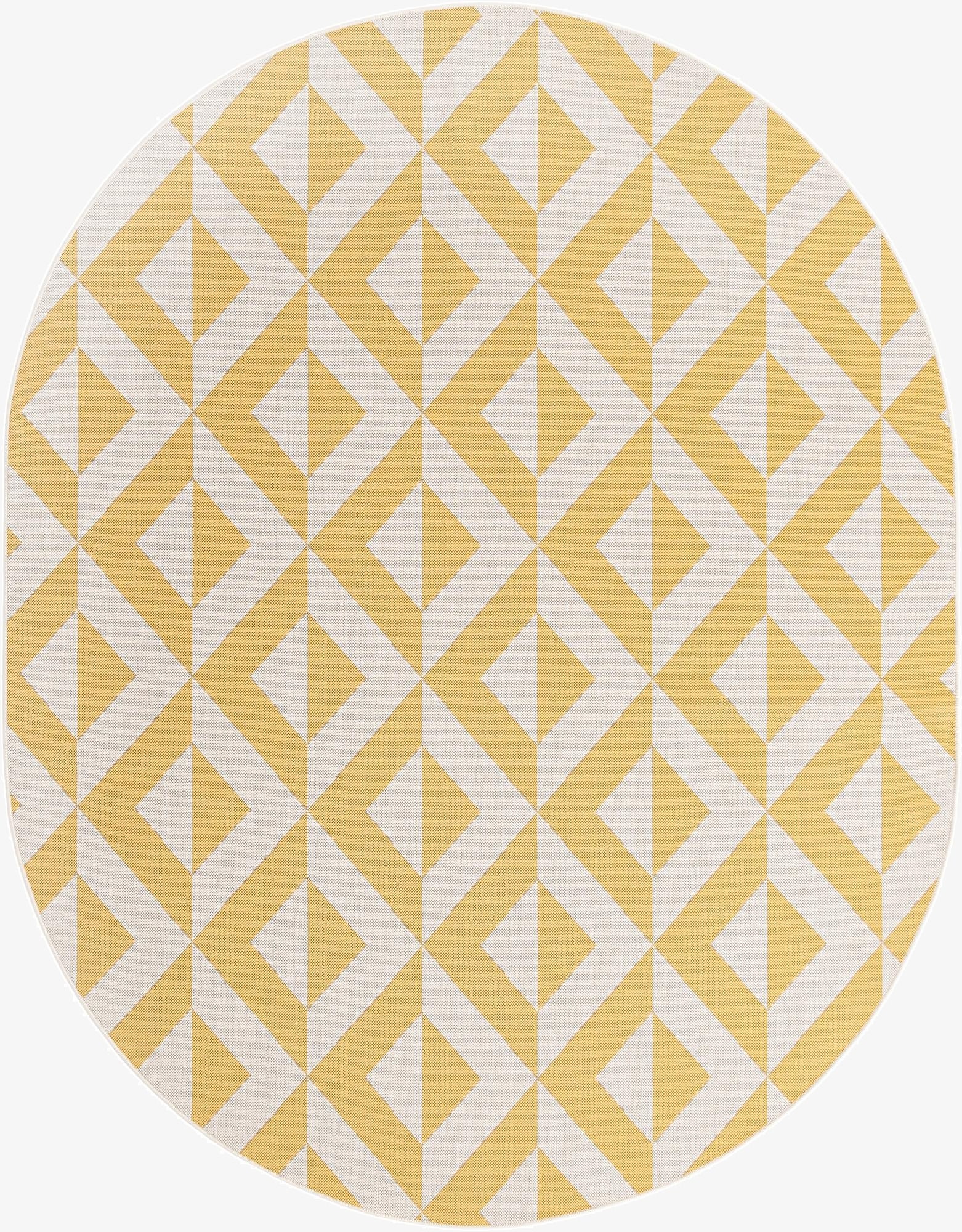7' 10 x 10'  Washable Jill Zarin Napa Indoor / Outdoor Oval Rug
