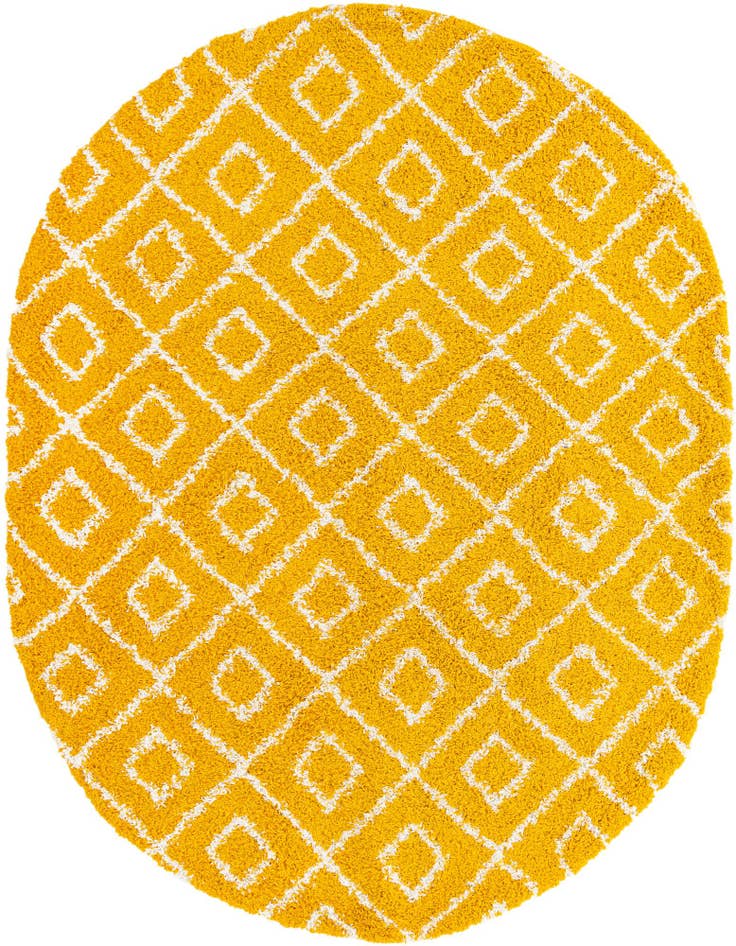 Detail image of 7' 10 x 10' Lattice Shag Oval Rug
