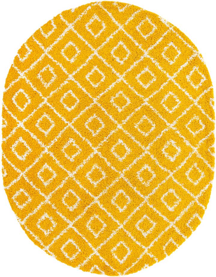 7' 10 x 10' Lattice Shag Oval Rug