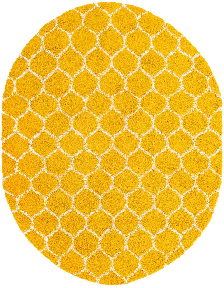 Detail image of 7' 10 x 10' Lattice Shag Oval Rug