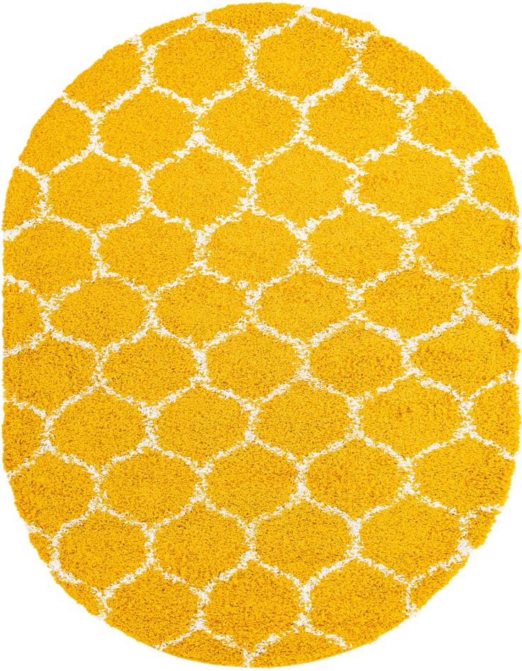 Detail image of 5' 3 x 8' Lattice Shag Oval Rug