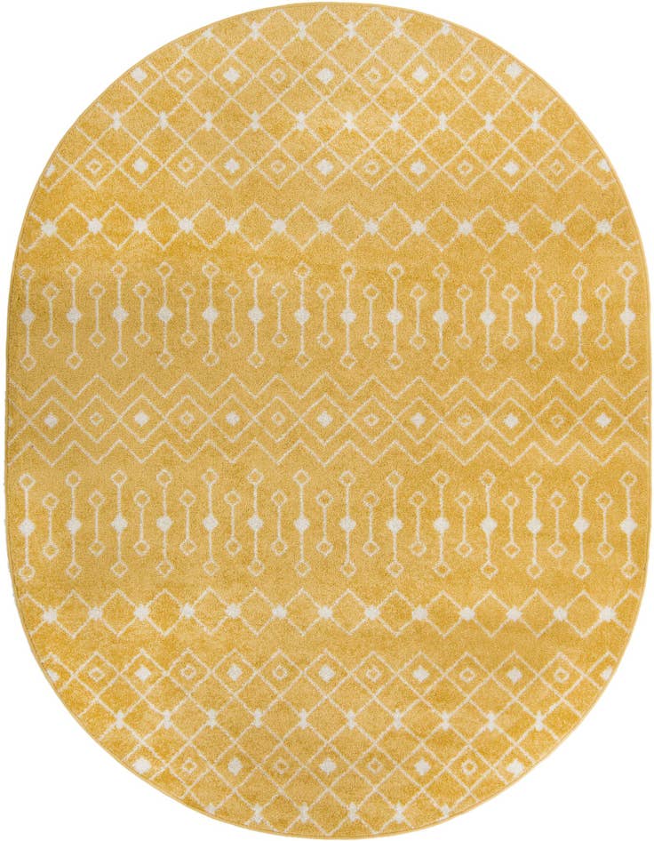 Detail image of 7' 10 x 10' Moroccan Trellis Oval Rug