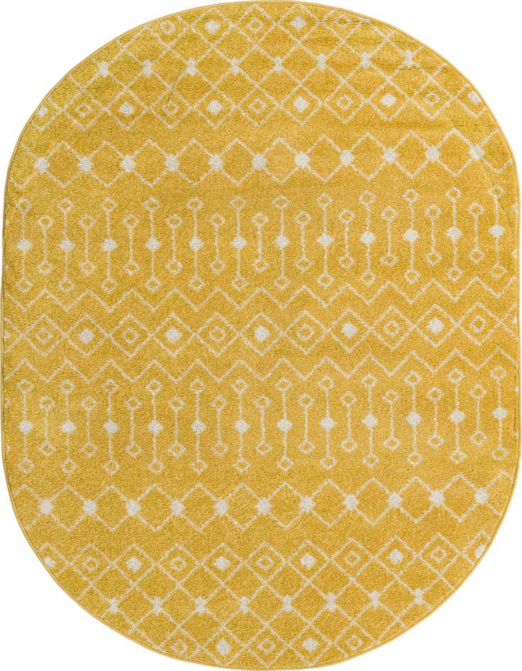 Detail image of 5' 3 x 8' Moroccan Trellis Oval Rug