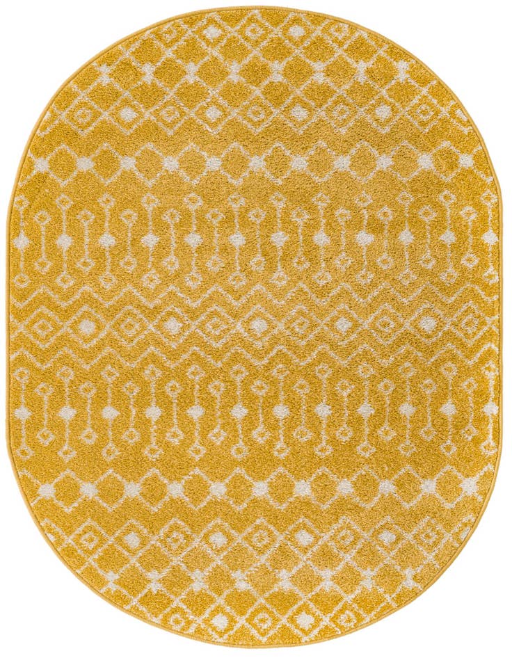Detail image of 4' x 6' Moroccan Trellis Oval Rug