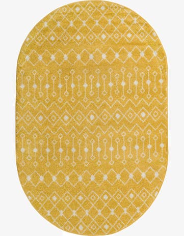 5' 3 x 8' Moroccan Trellis Oval Rug