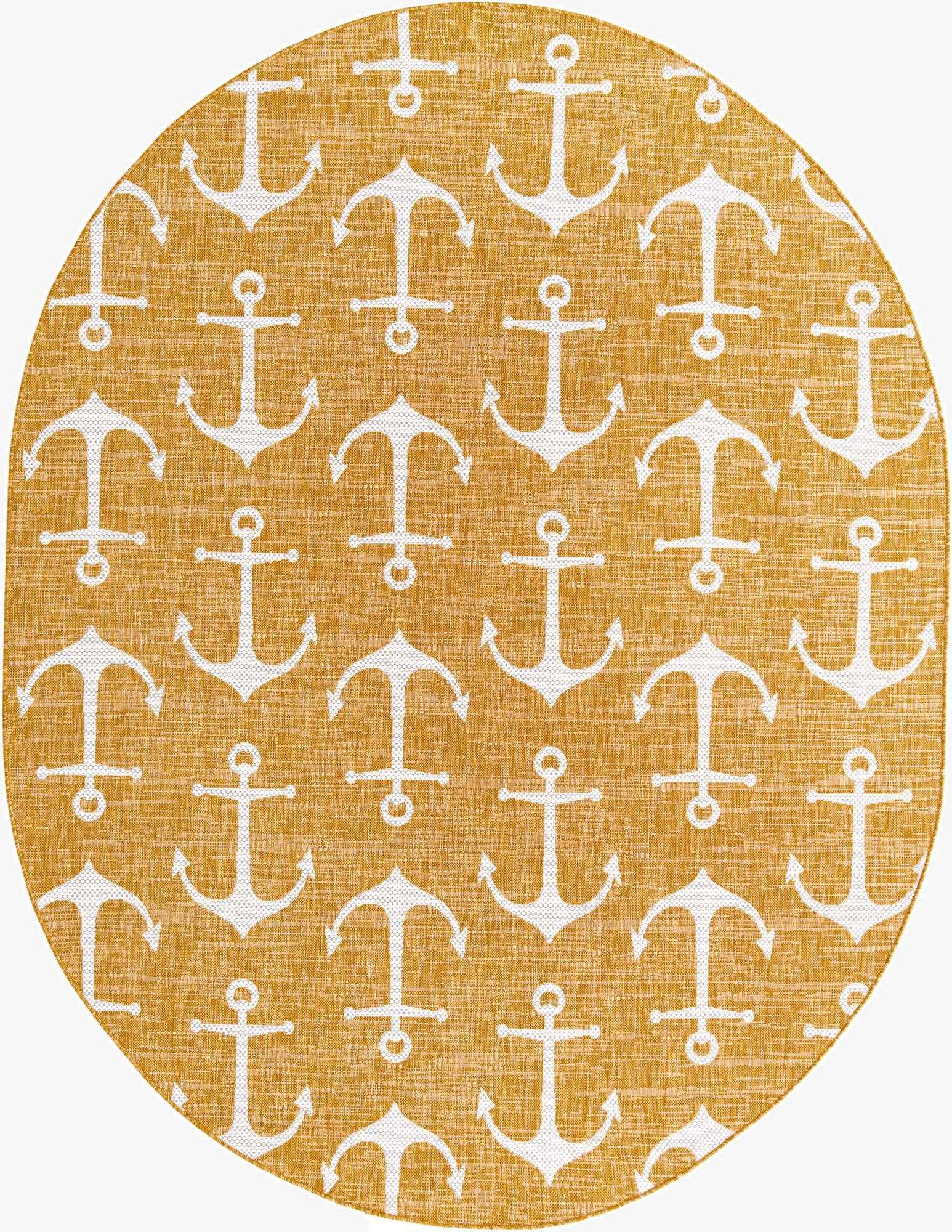 7' 10 x 10'  Washable Coastal Indoor / Outdoor Oval Rug