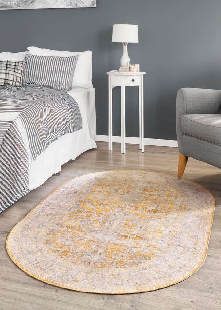 5' x 8' Washable Timeless Oval Rug