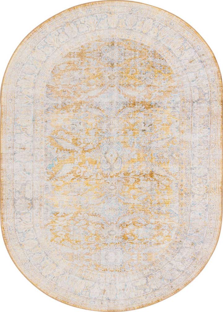 5' x 8' Washable Timeless Oval Rug