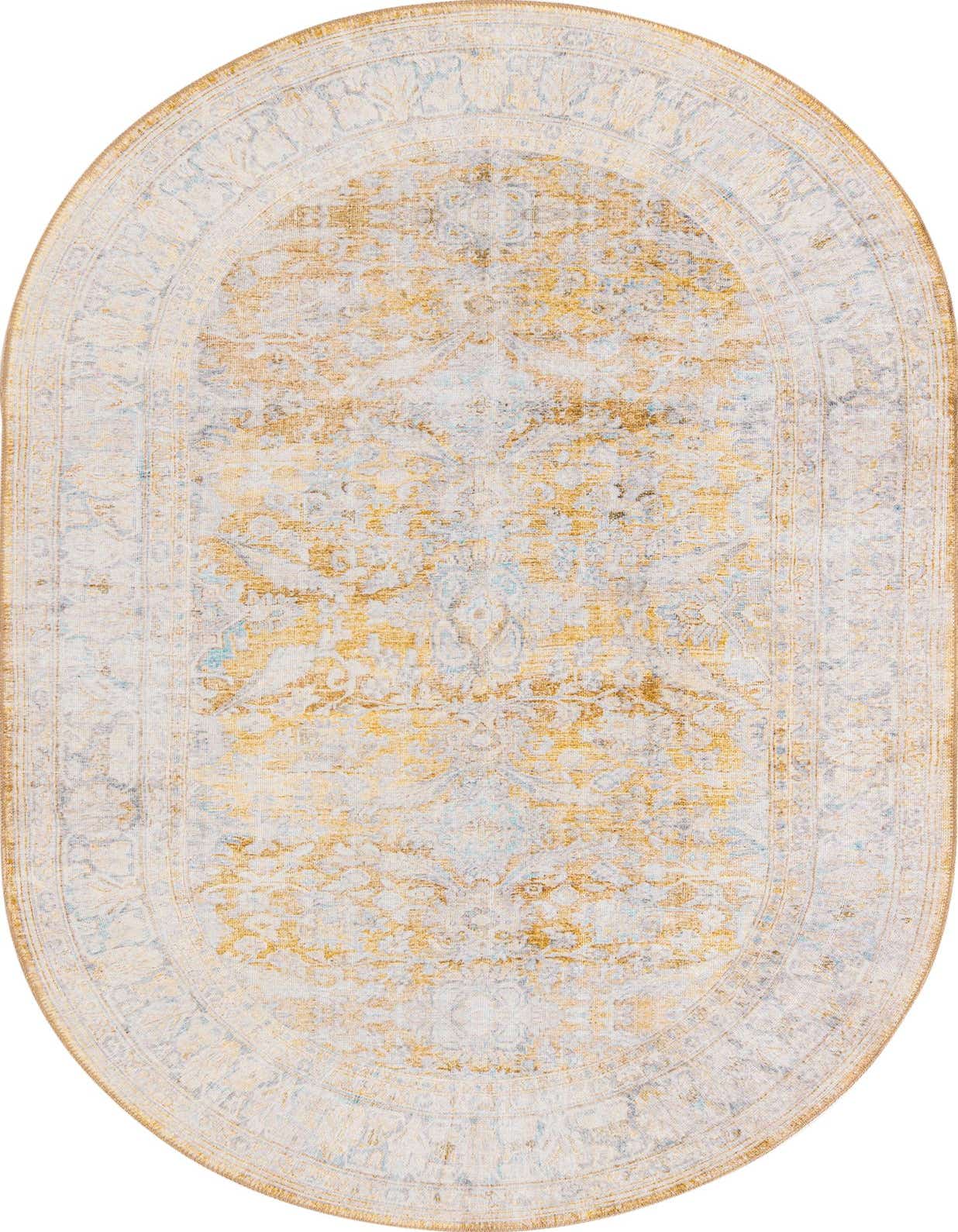 5' x 8' Washable Timeless Oval Rug