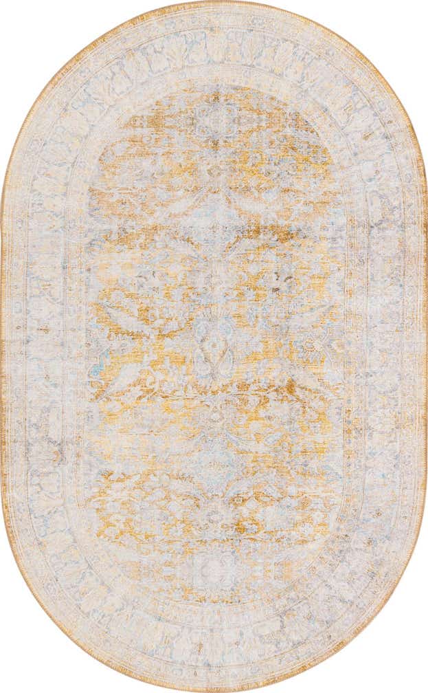 5' x 8' Washable Timeless Oval Rug
