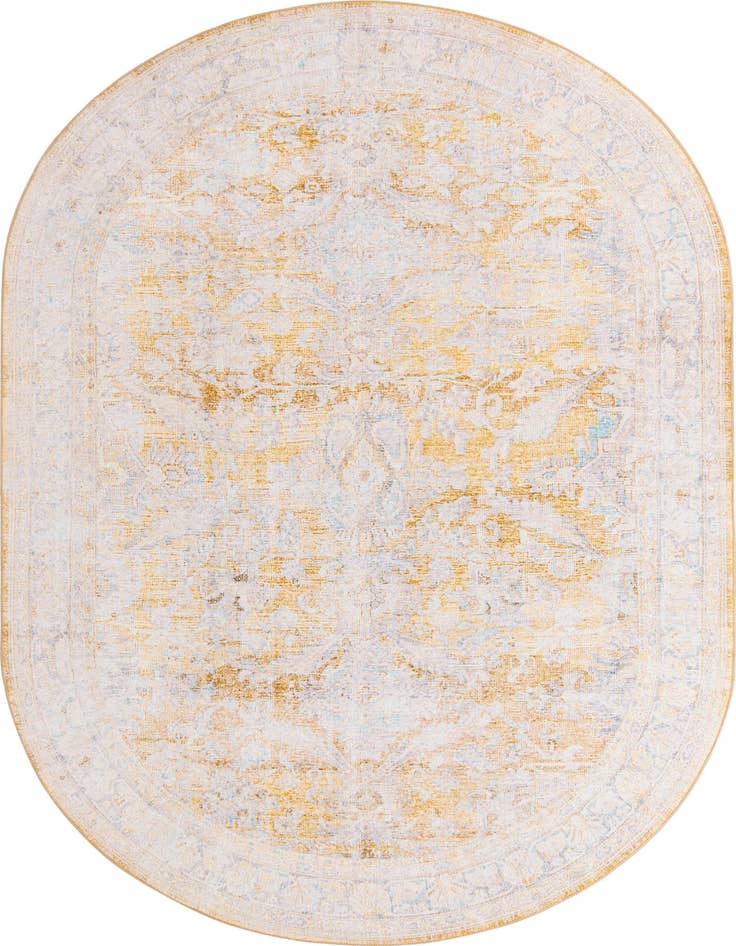 Detail image of 7' 6 x 10' 6 Washable Timeless Oval Rug