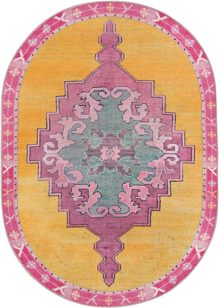 4' x 6' Washable Timeless Oval Rug