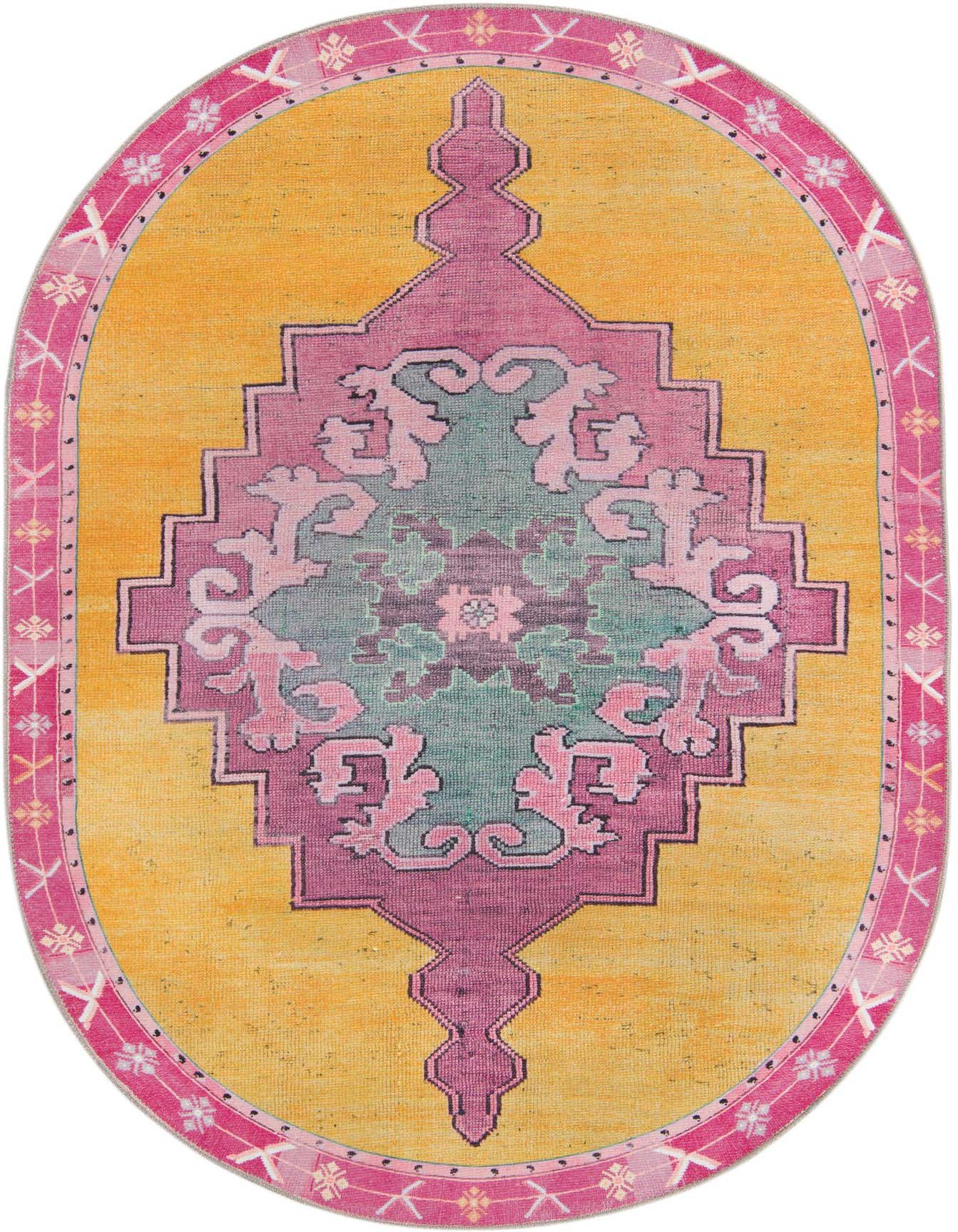 4' x 6' Washable Timeless Oval Rug