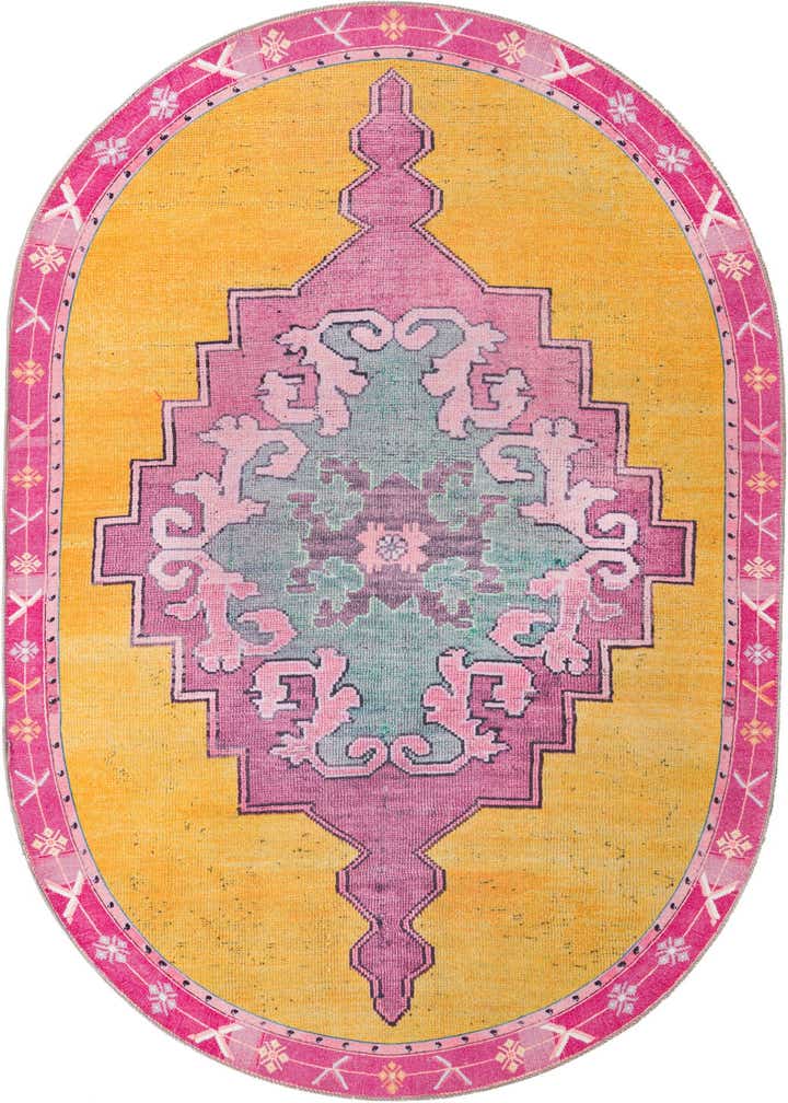5' x 8' Washable Timeless Oval Rug