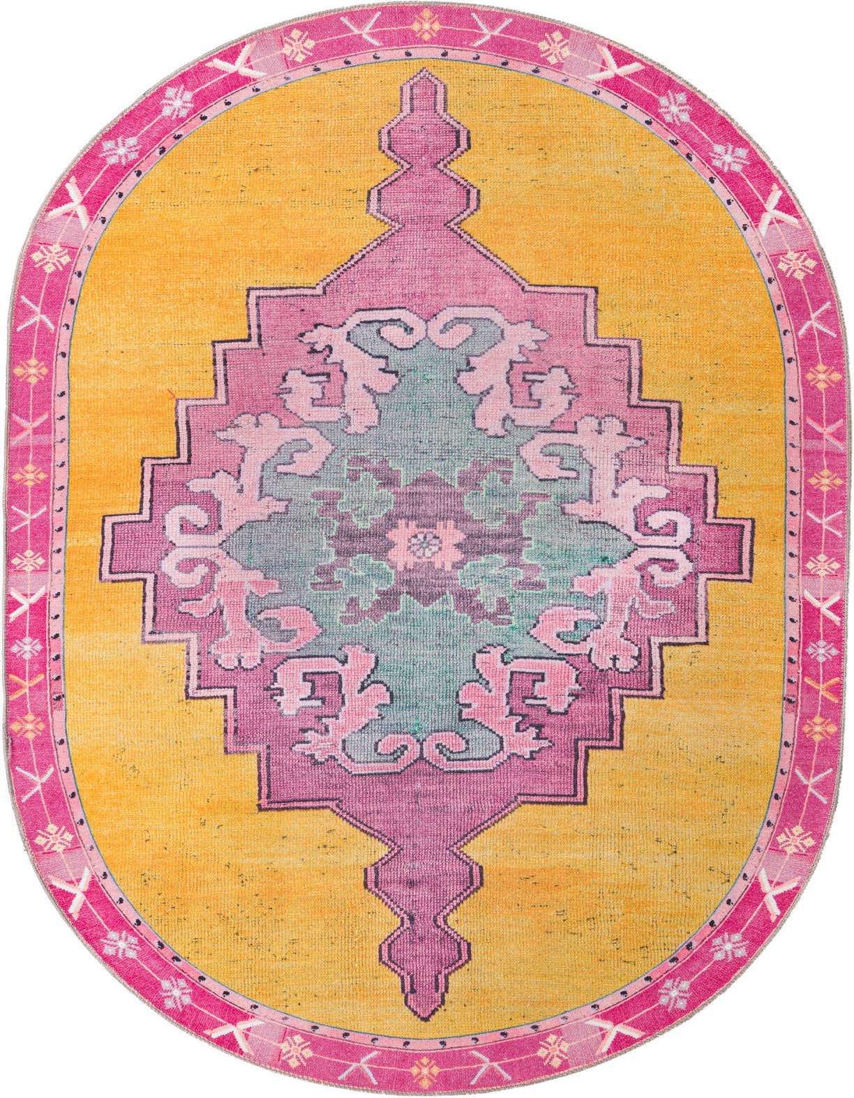 5' x 8' Washable Timeless Oval Rug