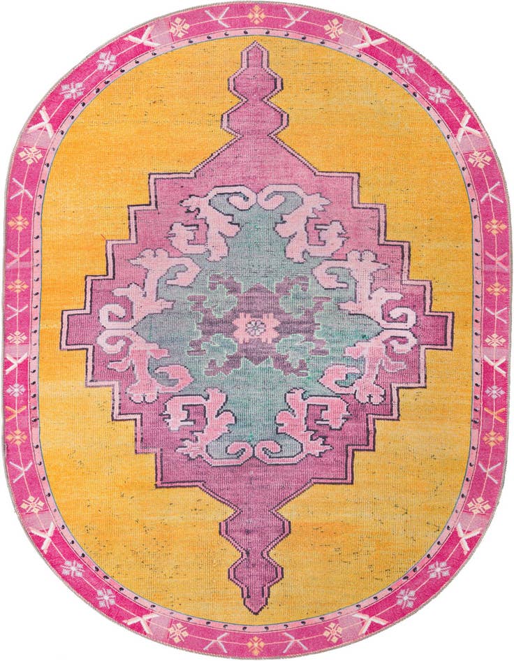 Detail image of 5' x 8' Washable Timeless Oval Rug