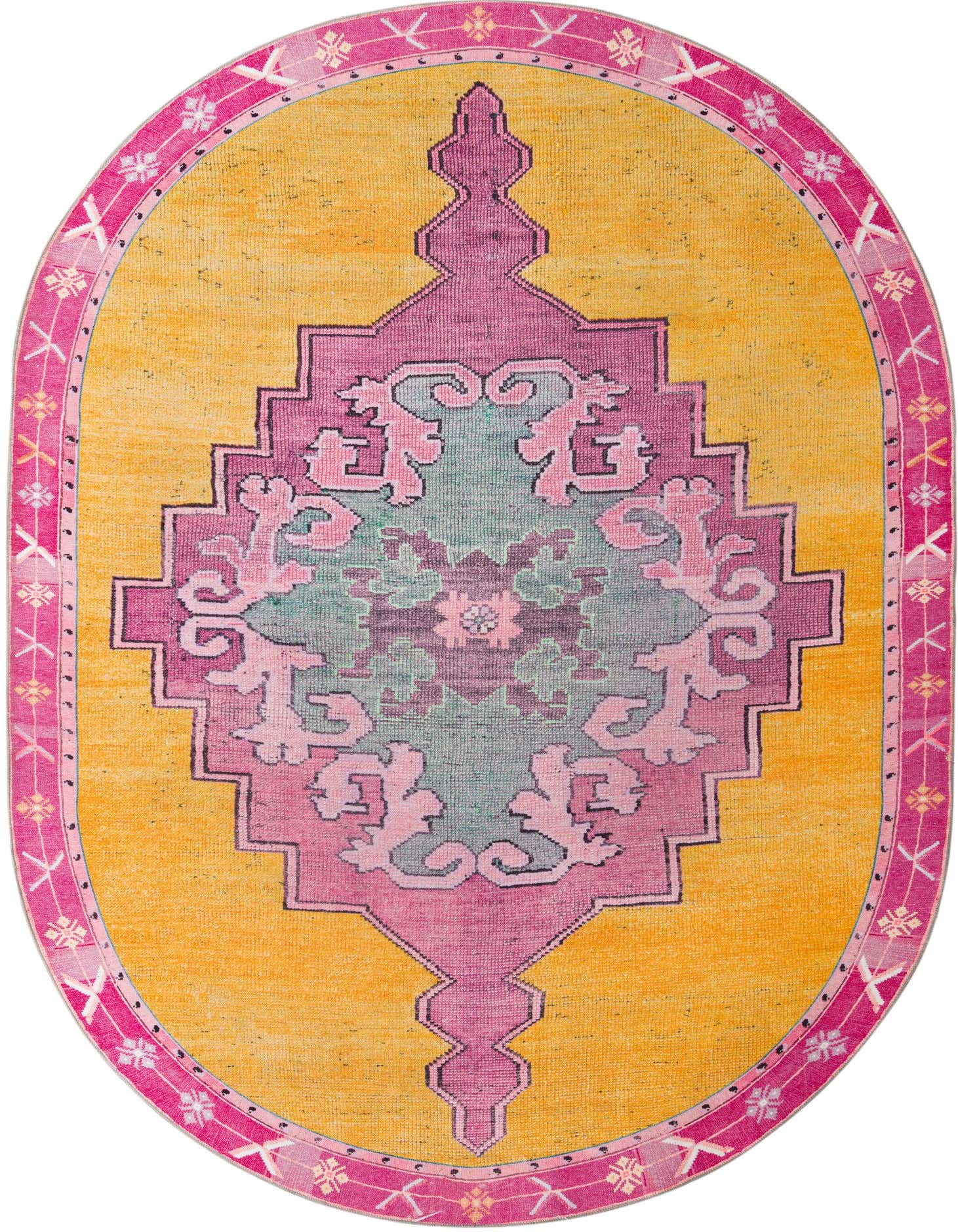 7' 6 x 10' 6 Washable Timeless Oval Rug