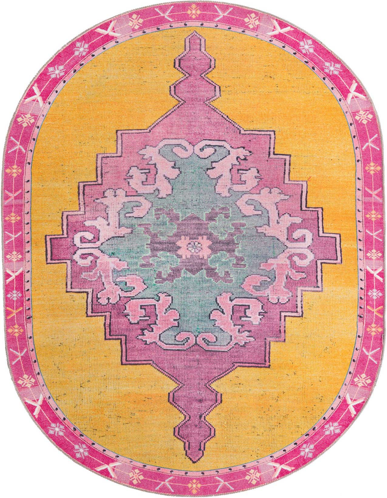 2' x 3' Washable Timeless Oval Rug