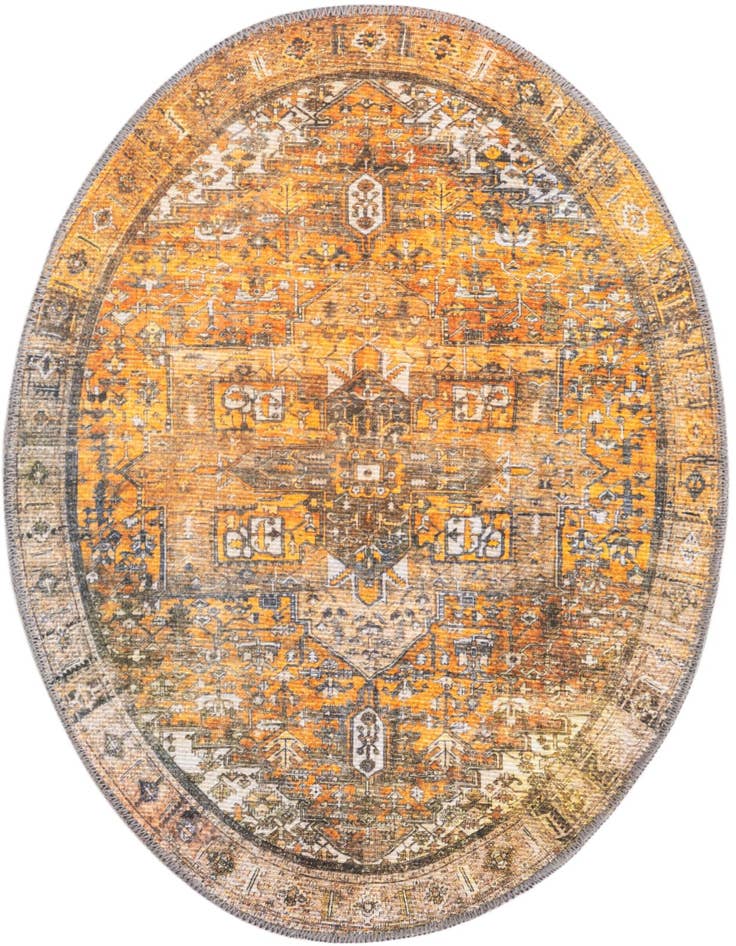 Detail image of 2' x 3' Washable Timeless Oval Rug