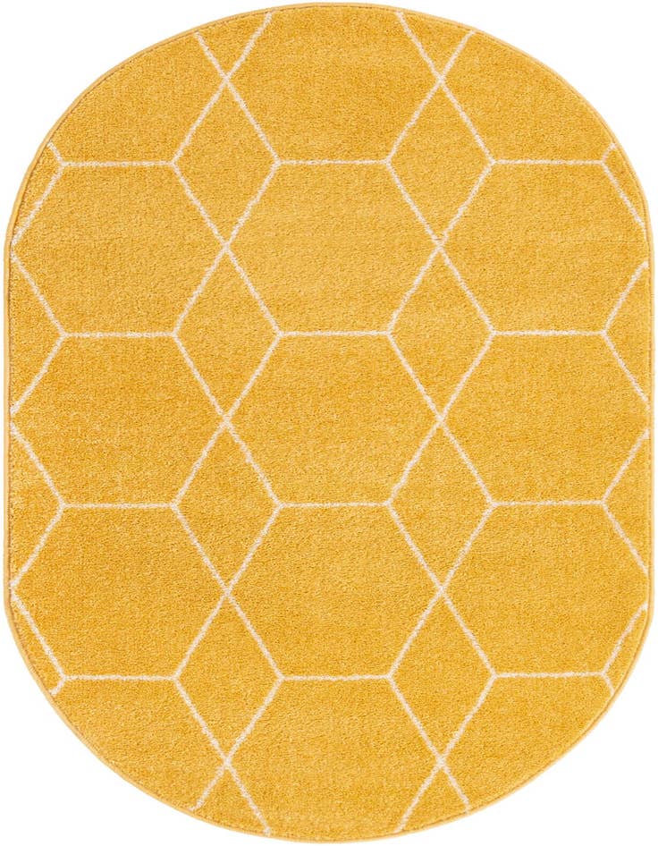 Detail image of 3' x 5' 3 Trellis Frieze Oval Rug