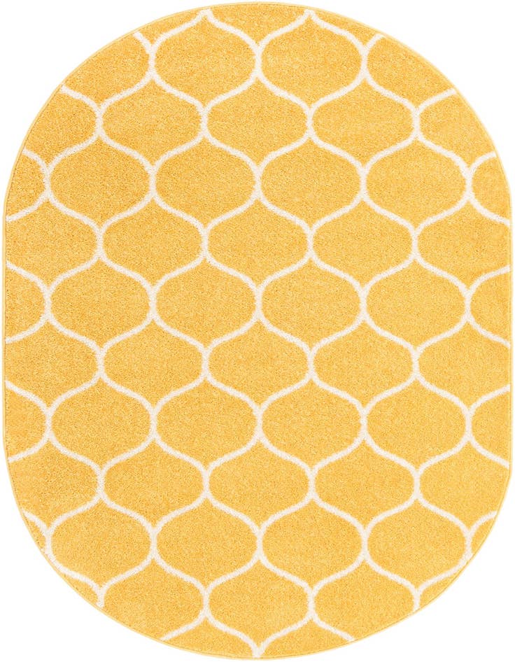 Detail image of 5' 3 x 8' Trellis Frieze Oval Rug