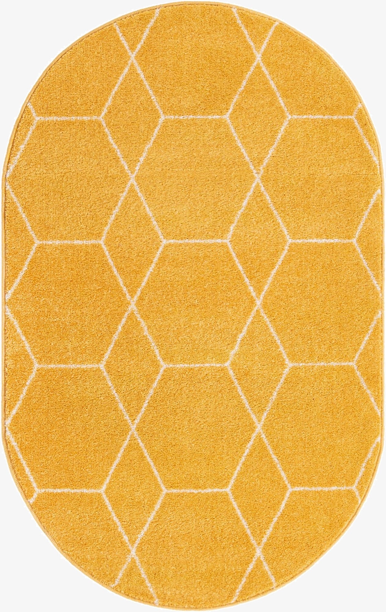 5' 3 x 8' Trellis Frieze Oval Rug