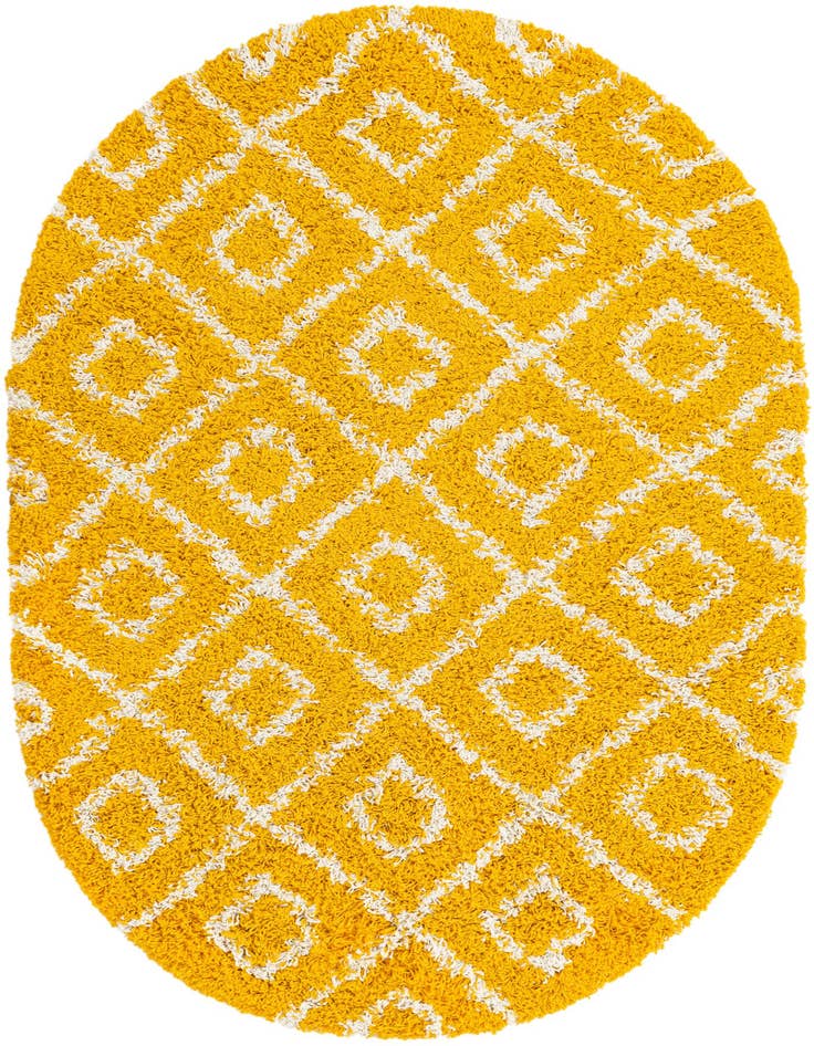Detail image of 4' x 6' Trellis Shag Oval Rug