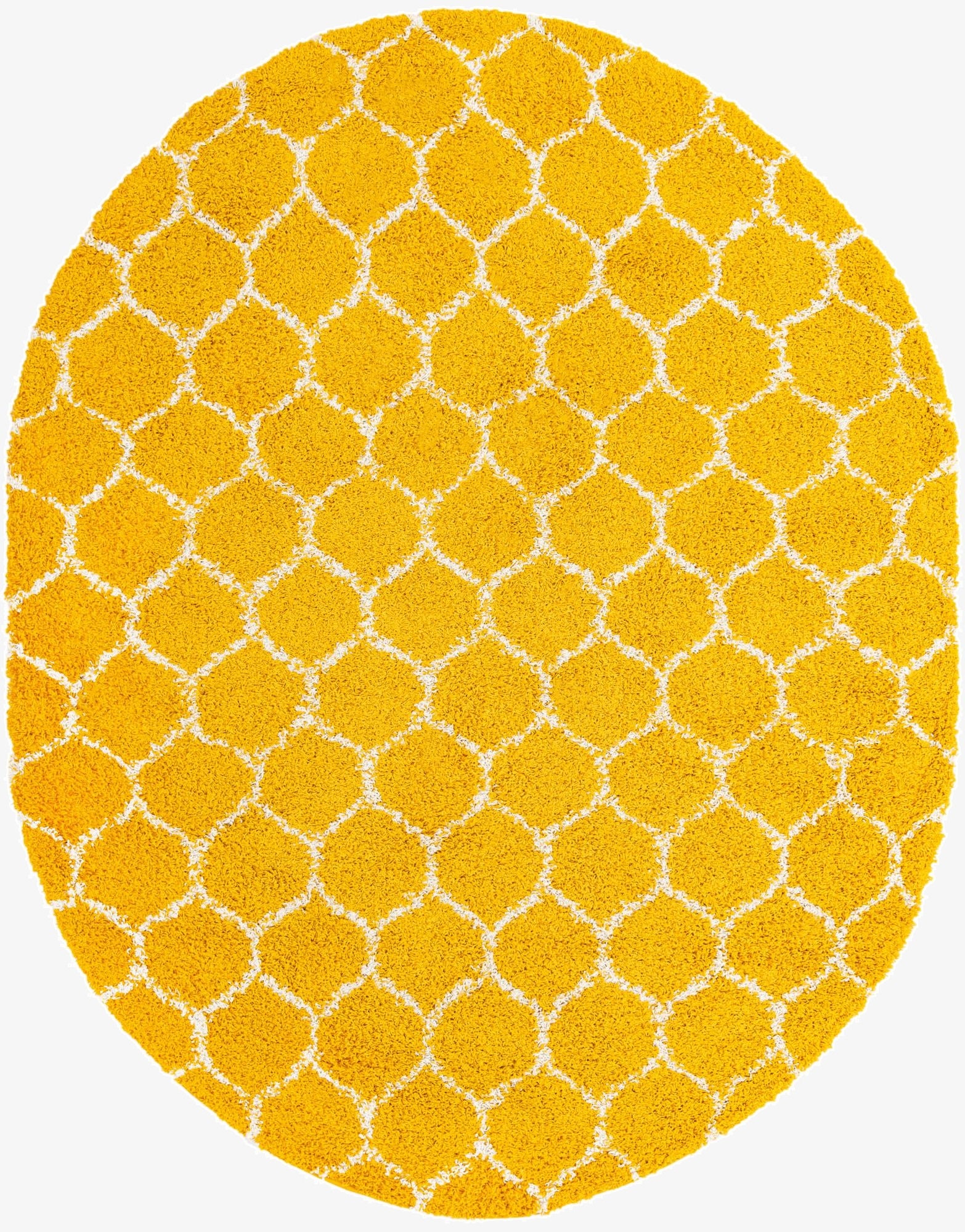 Primary image 7' 10 x 10' Trellis Shag Oval Rug