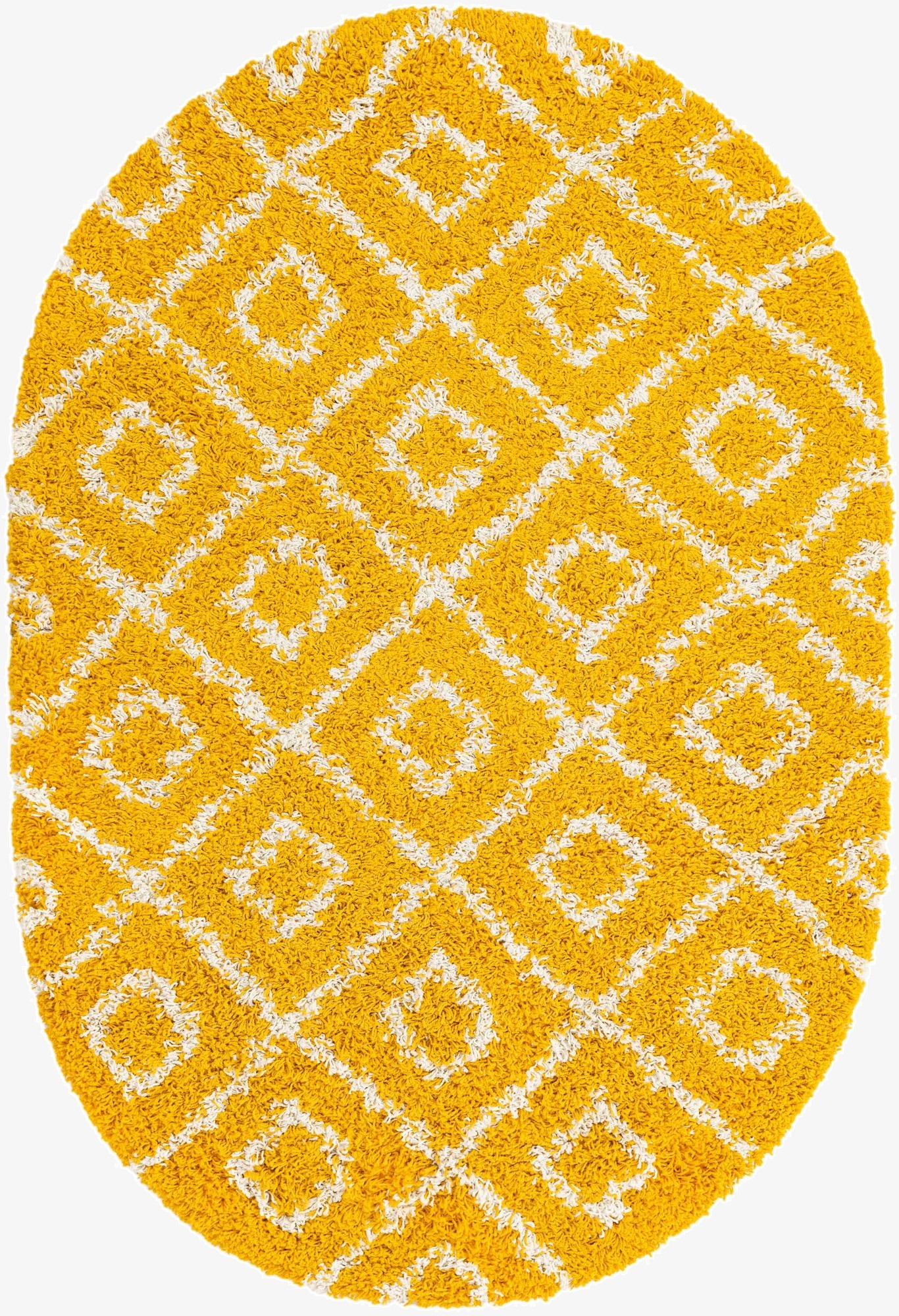 4' x 6' Trellis Shag Oval Rug