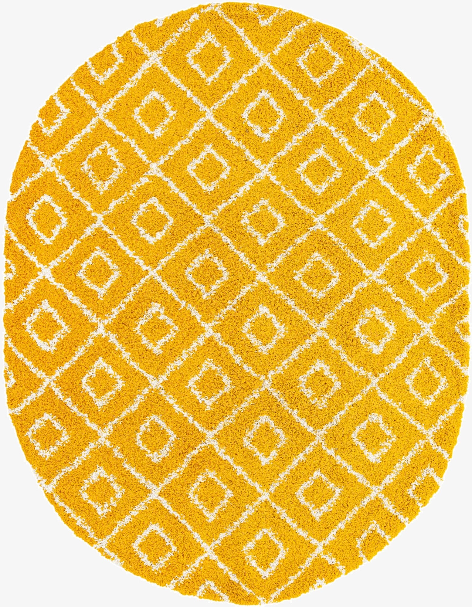 Primary image 7' 10 x 10' Trellis Shag Oval Rug