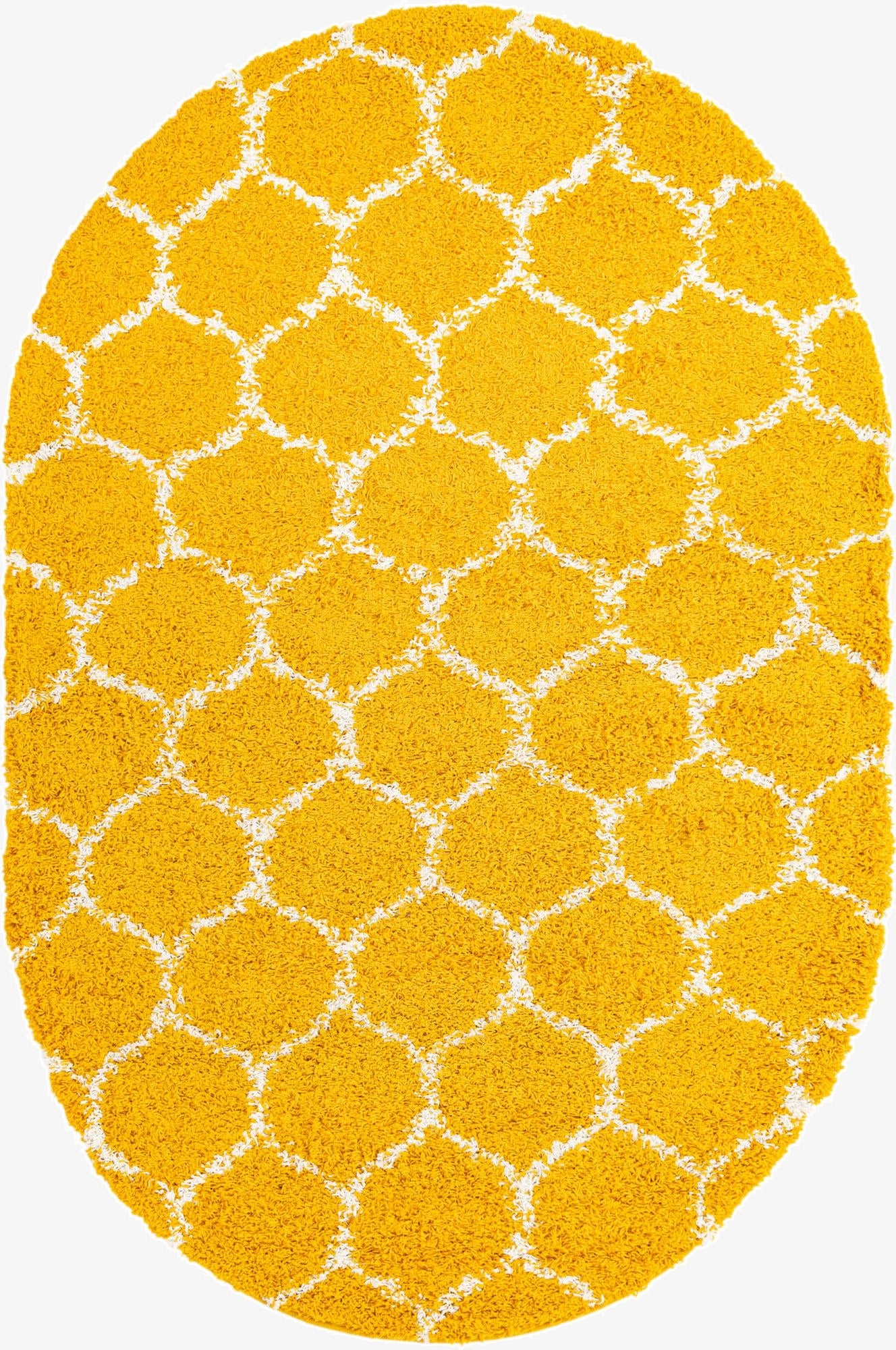 5' 3 x 8' Trellis Shag Oval Rug