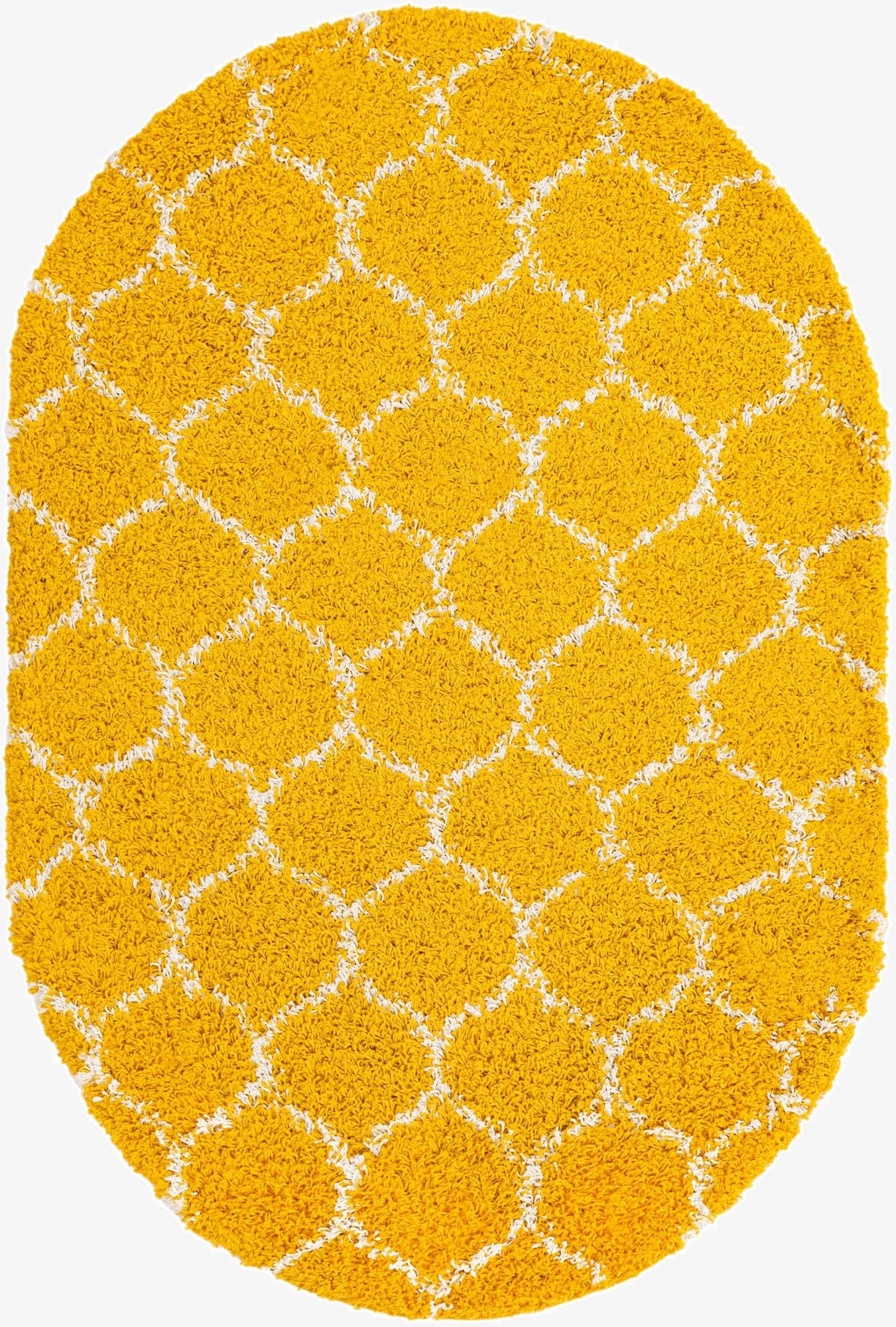 4' x 6' Trellis Shag Oval Rug