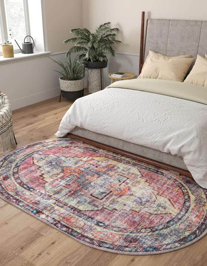 5' 3 x 8' Washable Maahru Oval Rug