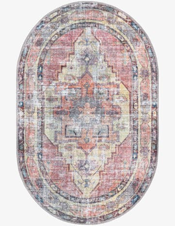 4' x 6' Washable Maahru Oval Rug