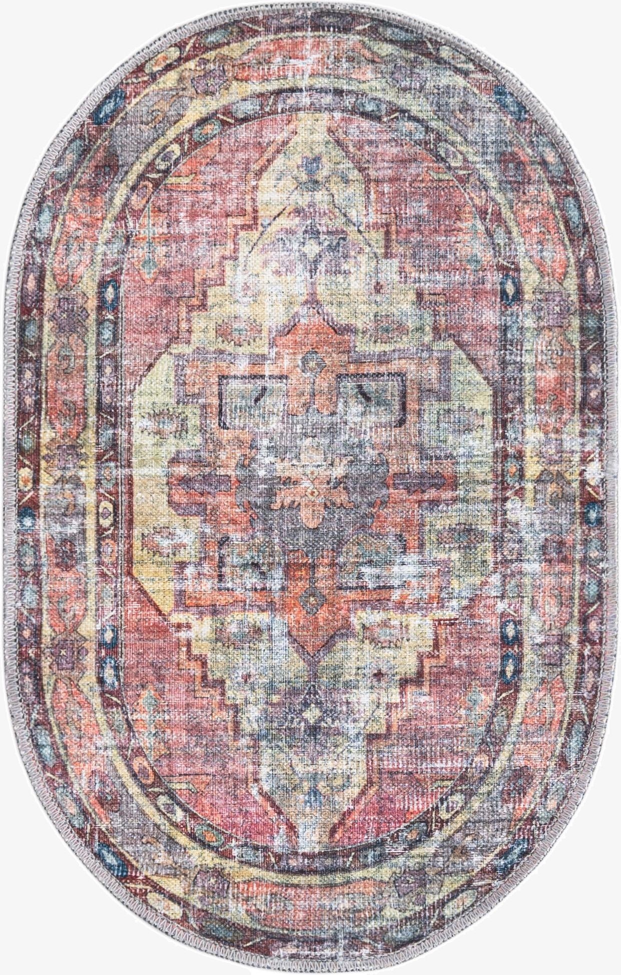 2' x 3'  Washable Maahru Oval Rug