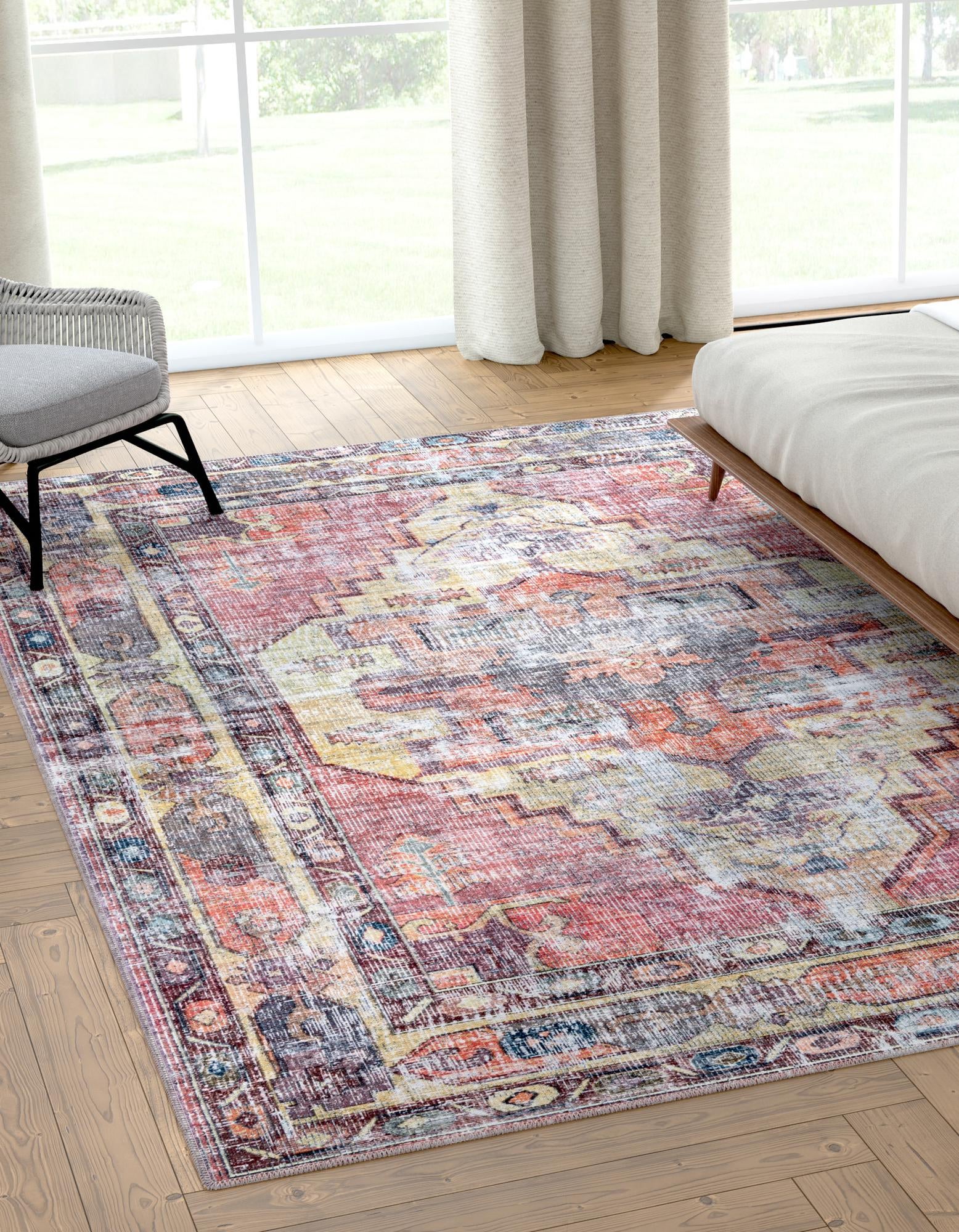 Yellow Pink Maahru Tapis