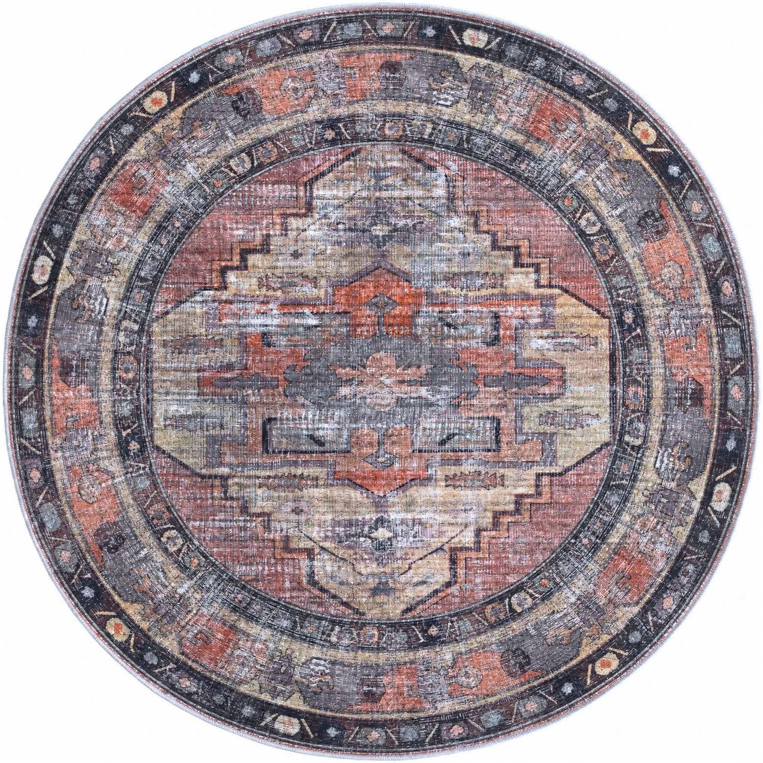 185cm x 185cm Maahru Rond Vloerkleed