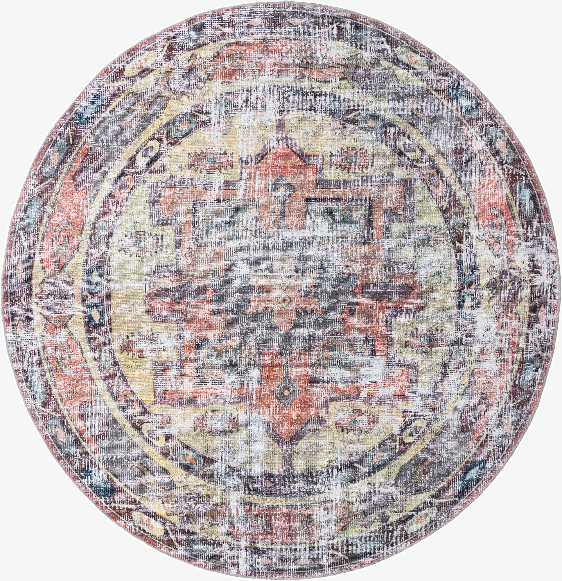10' 6 x 10' 6  Washable Maahru Round Rug