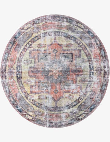 10' 6 x 10' 6 Washable Maahru Round Rug