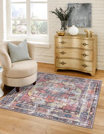 5' 3 x 5' 3 Washable Maahru Square Rug