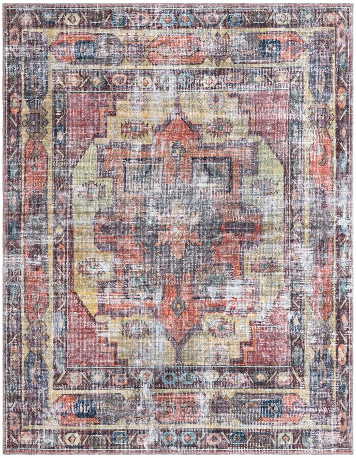 Detail image of 7' 3 x 7' 3 Washable Maahru Square Rug