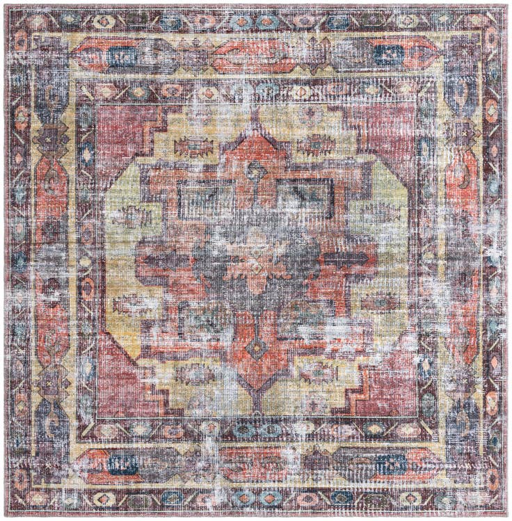 Detail image of 7' 3 x 7' 3 Washable Maahru Square Rug