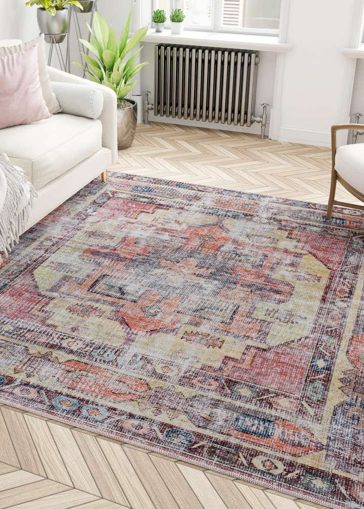 7' 3 x 7' 3 Washable Maahru Square Rug