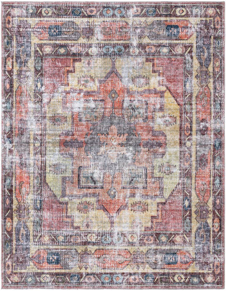 Detail image of 7' 10 x 7' 10 Washable Maahru Square Rug