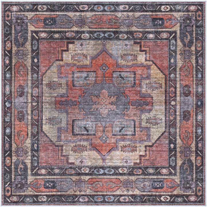 185cm x 185cm Maahru Vierkant Vloerkleed