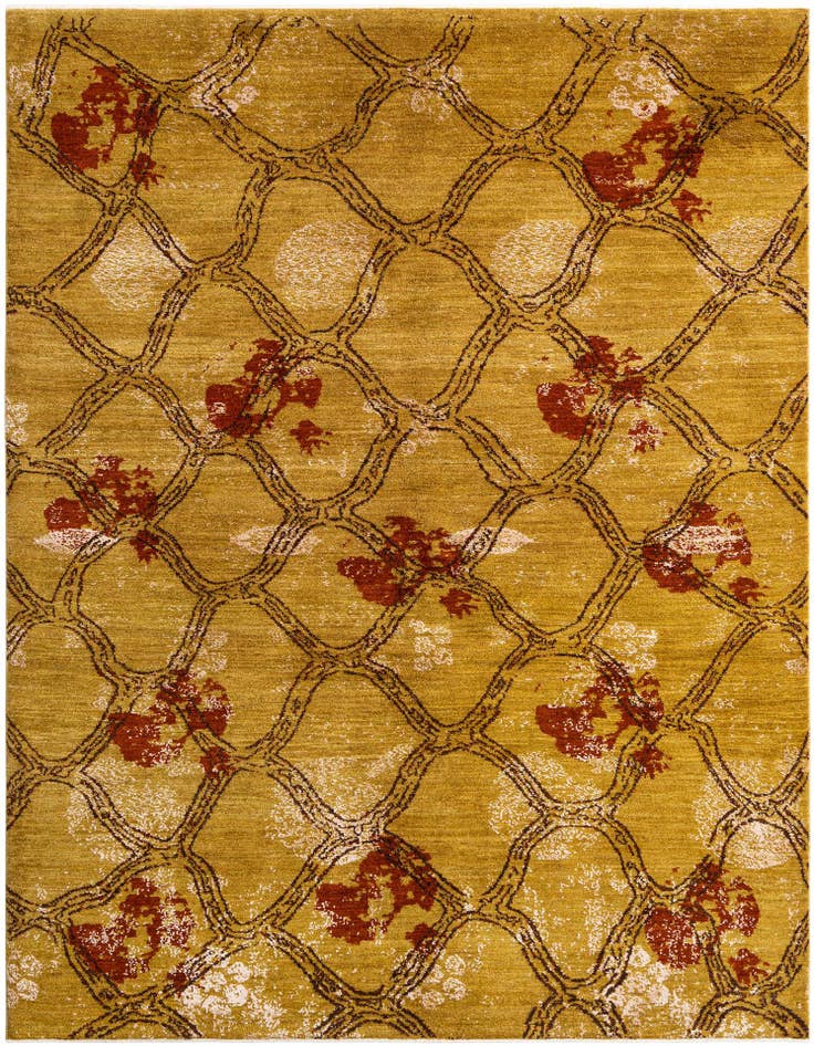 Detail image of 5' 7 x 7' 5 Hand Knotted Anar Rug